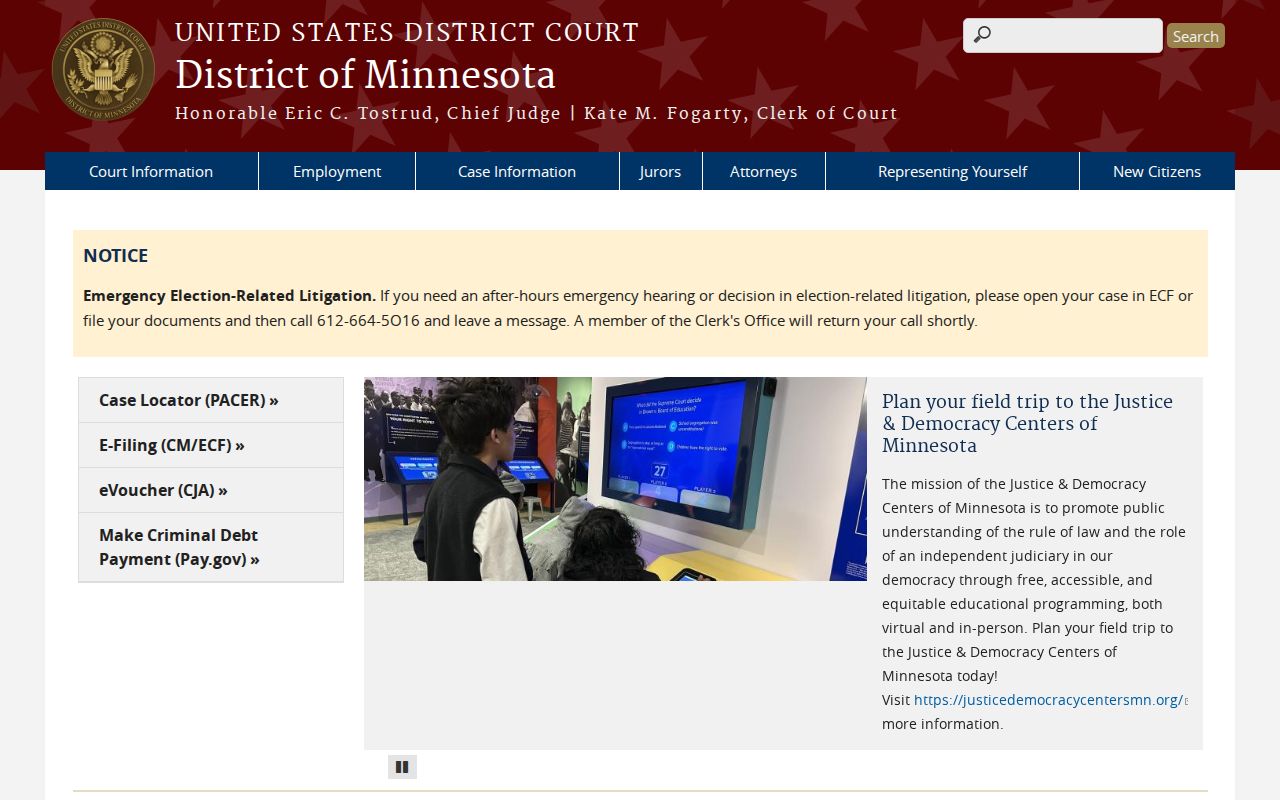 Fillmore court records federal district court record source