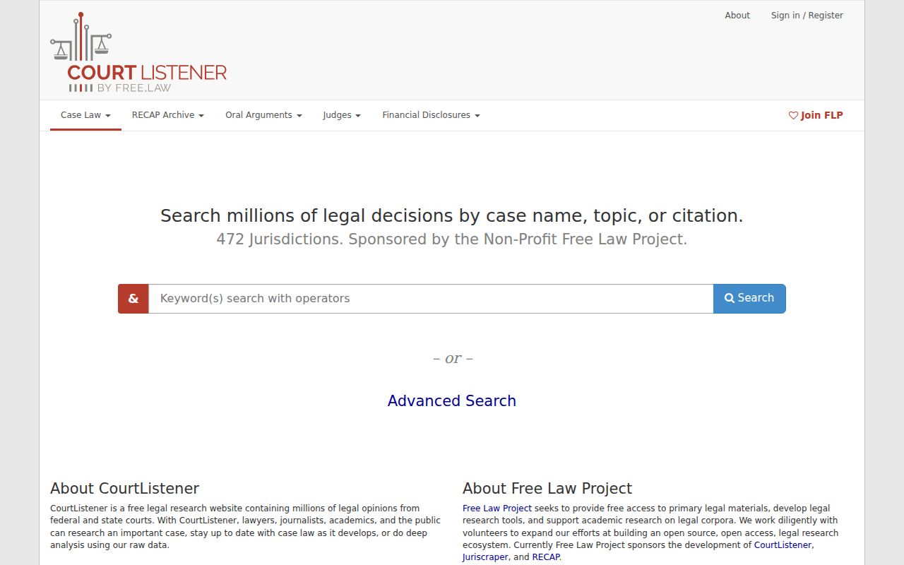 Fillmore court records federal RECAP search source