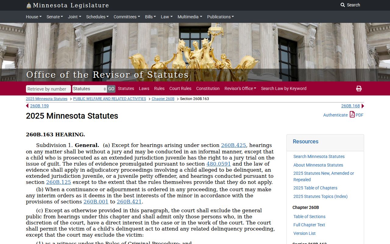 Fillmore court records juvenile hearing privacy record rule